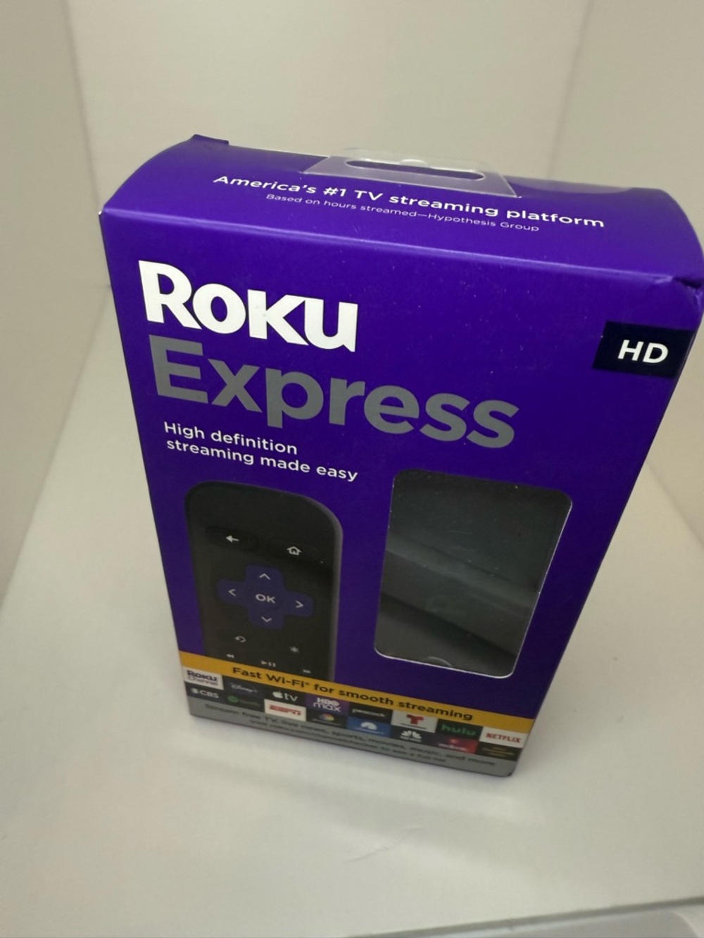 Roku Express HD Streaming Player - Purple Packaging